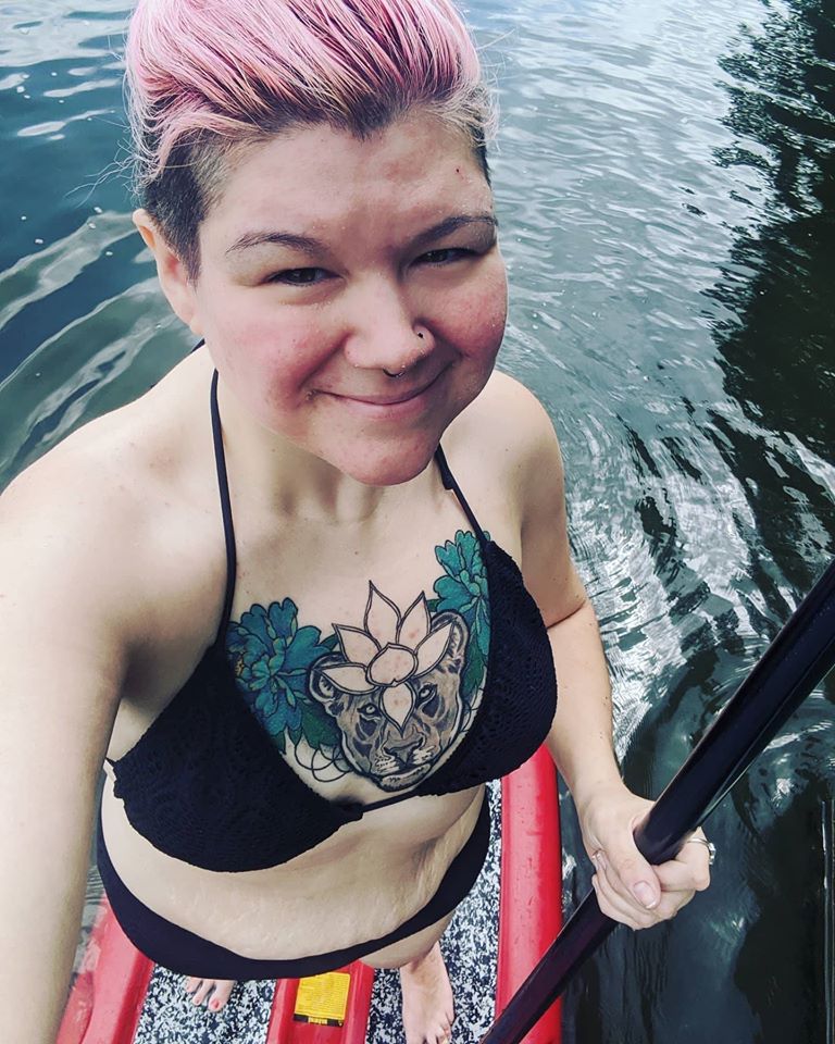 Jessica after losing 70+ pounds on keto, July 2020