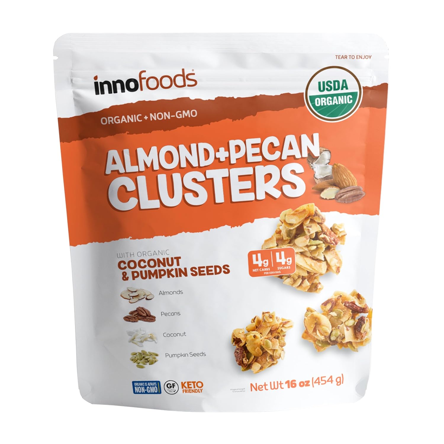 Bag of Innofoods Almond Pecan Clusters